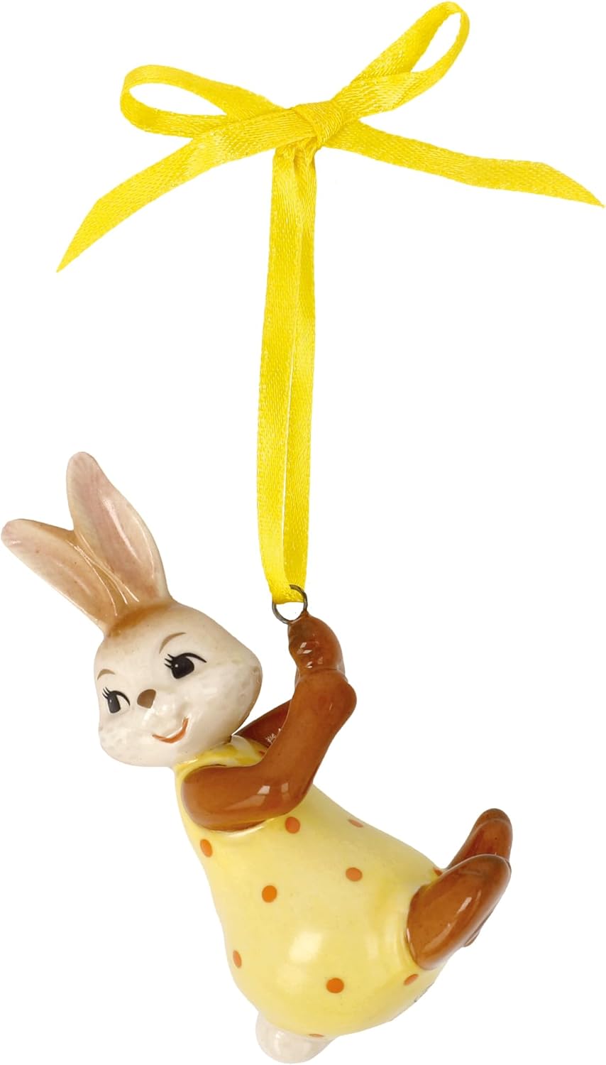Goebel Hängender Schmuck Oster Hase 3 cm x 6 cm x 3 cm Porzellan für Osterstrauss