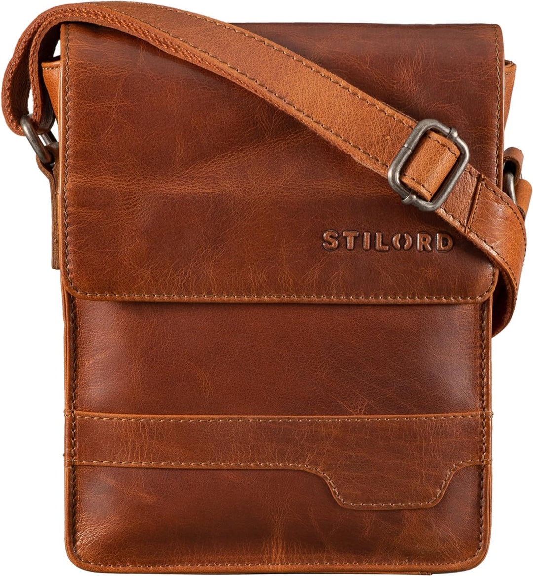 STILORD 'Sven' Herrenhandtasche Leder Umhängetasche klein Schultertasche Männer 8 Zoll Tablet Herren