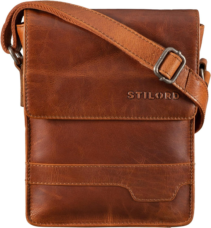 STILORD 'Sven' Herrenhandtasche Leder Umhängetasche klein Schultertasche Männer 8 Zoll Tablet Herren