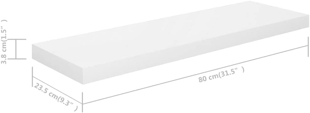 FIRBNUS 80x23,5x3,8 cm Floating Wall Shelf 4 STK. Hängeregal Regale Wandregale Regalboden Regal Hoch