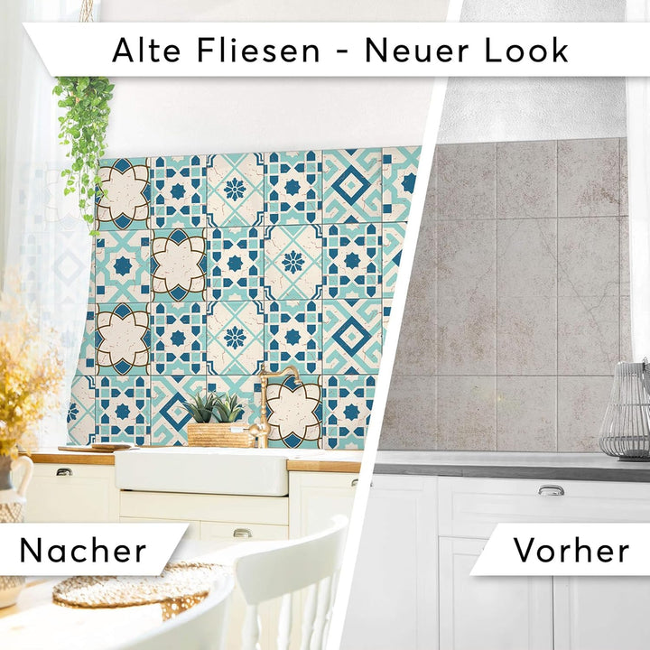 CREATISTO Klebefliesen Stickerfliesen Fliesenfolie - Klebefolie Aufkleber für Wand-Fliesen I Klebefl