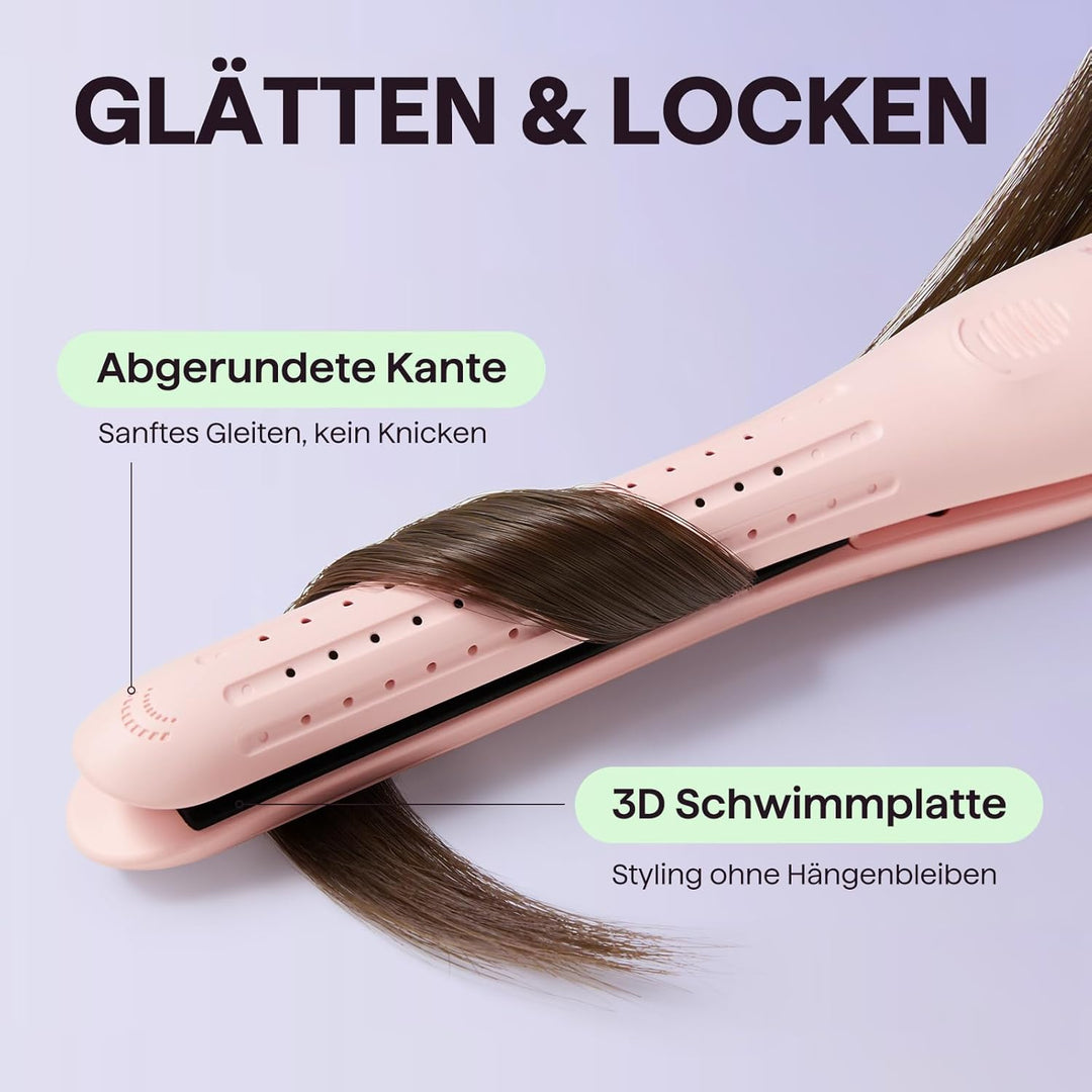 Wavytalk Mini Airflow Lockenstab und Glätteisen, Cool Curl Pencil Airflow Styler für kurzes Haar, Pi