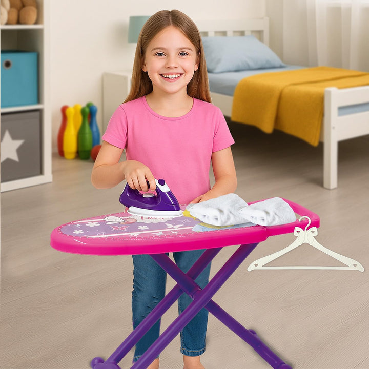 JAMARA 460259 - Little Laundry Princess - Rollenspiel Bügelset - Stabile Kippsichere Mechanik, für K