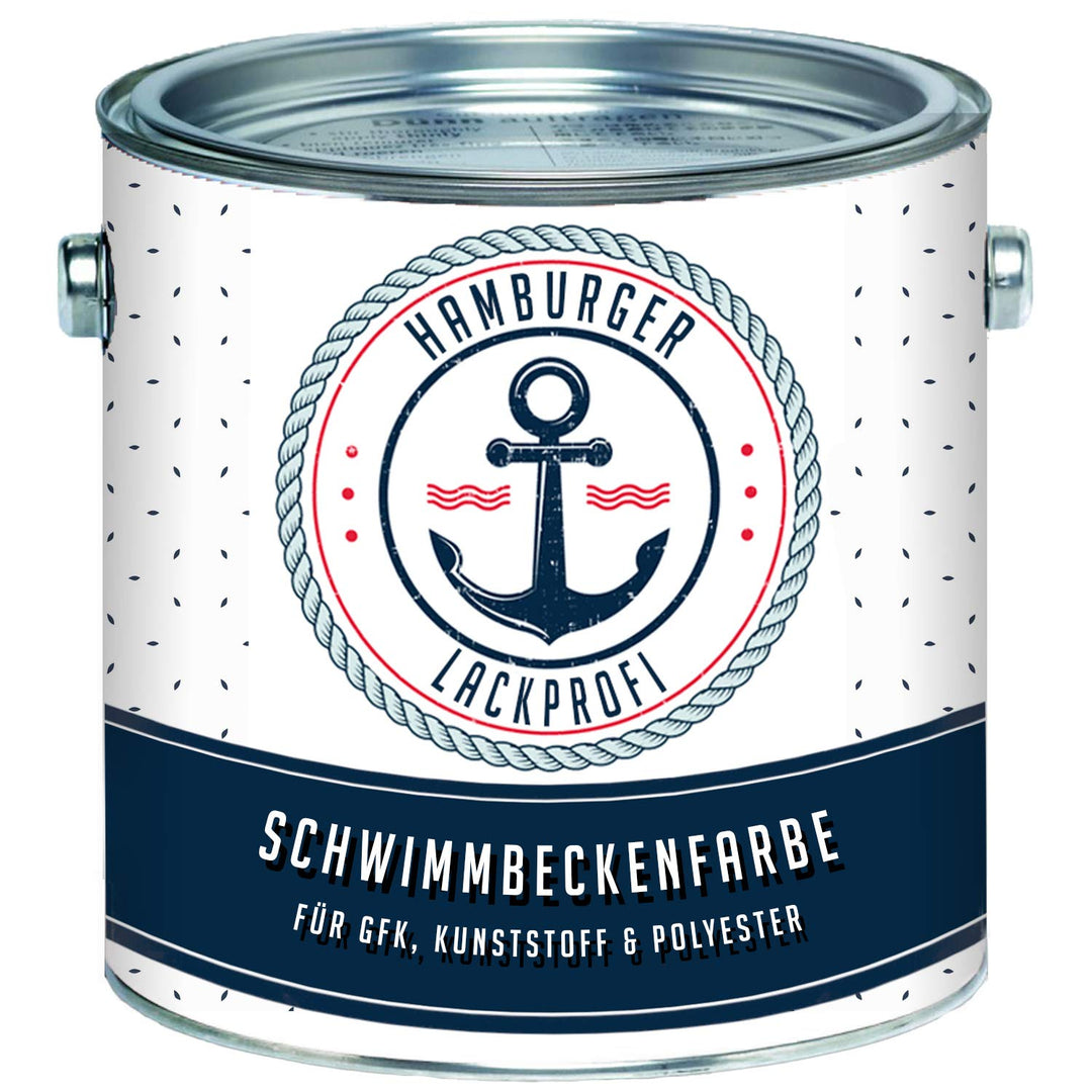 2-K Schwimmbeckenfarbe GLÄNZEND FARBAUSWAHL für GFK Kunststoff Polyester SET 2k Poolfarbe Schwimmbad