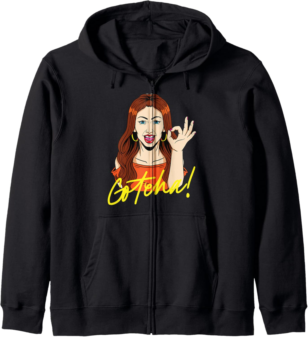 Nettes Mädchen, das das OK Finger geschenk zeigt Kapuzenjacke