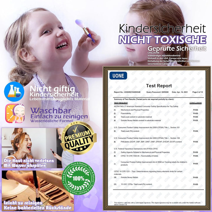 Kinderschminke Set Mädchen Kinder Make Up Set - Kinder Schminkset Mädchen,Kinder Schminkkoffer Mädch