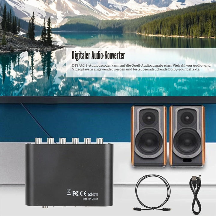5.1CH DTS Dolby Converter 4K Audio Extractor HDMI Audio Decoder Digital Audio Converter Output Optic