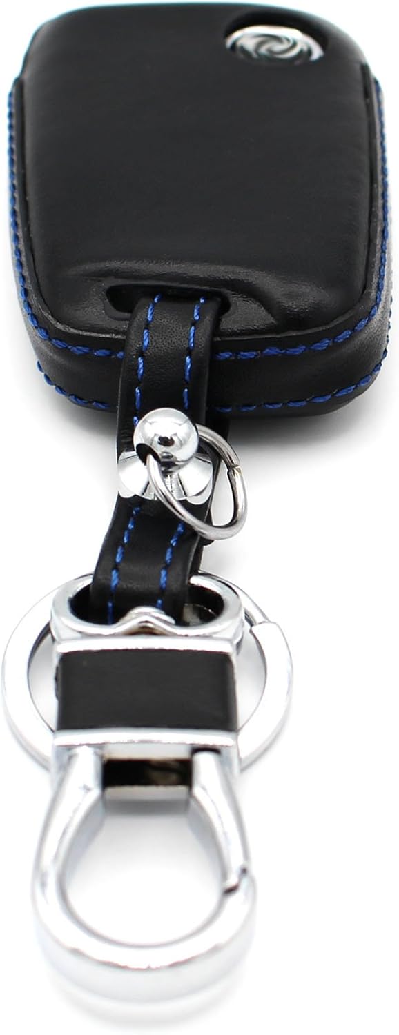 Finest Folia Leder Schlüssel Hülle VD (Nur Keyless Go) von Finest-Folia GmbH (Schwarz Blau), Schwarz