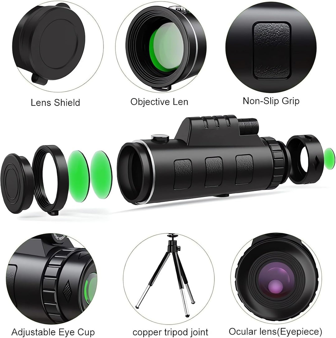 12x50 monokular, Monokel fernglas, mit BAK4 Prisma und FMC Beschichtung, Monokulare Teleskop für Erw