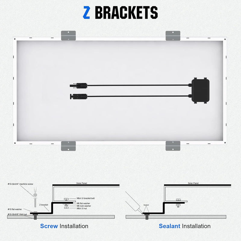 ECO-WORTHY Monokristallines Solarpanel Solarzelle kit 120 W enthält 12 V Solarmodul + 30 A Solarlade