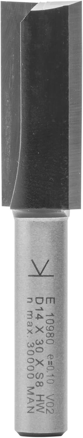 ENT 10980 Nutfräser HW, Schaft (S) 8 mm, Durchmesser (D) 14 mm, NL 30 mm, SL 32 mm, GL 62 mm, mit Ha