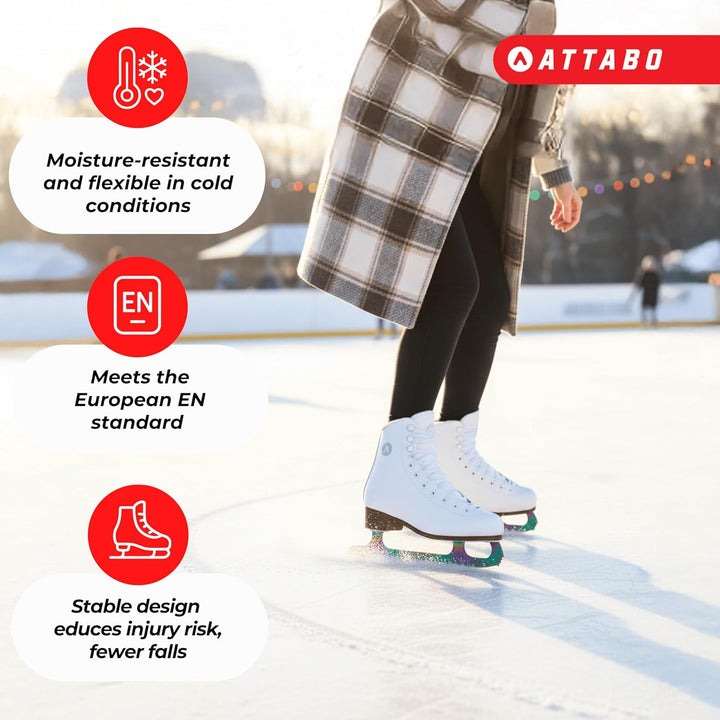 ATTABO Eiskunstlauf Schlittschuhe Damen Lily, Schlittschuhe für Fortgeschrittene, Starke Knöchelunte
