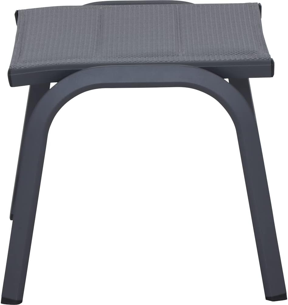 Siena Garden Tesoro Hocker, Padded Alu matt-anthrazit, Ranotex®-Gewebe royal-Grey