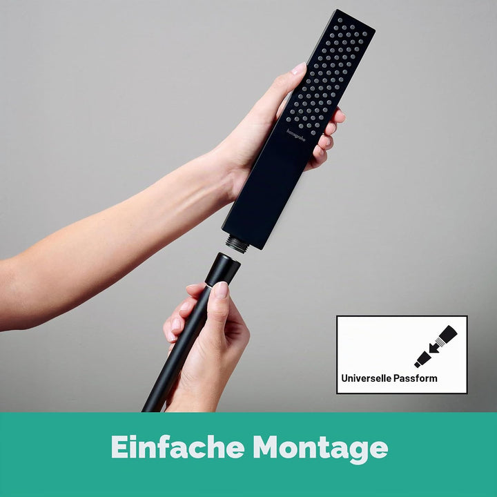 hansgrohe 24400670 Unica Pulsify S 65 cm mit Push Handbrausehalter und Isiflex Brauseschlauch 160 cm