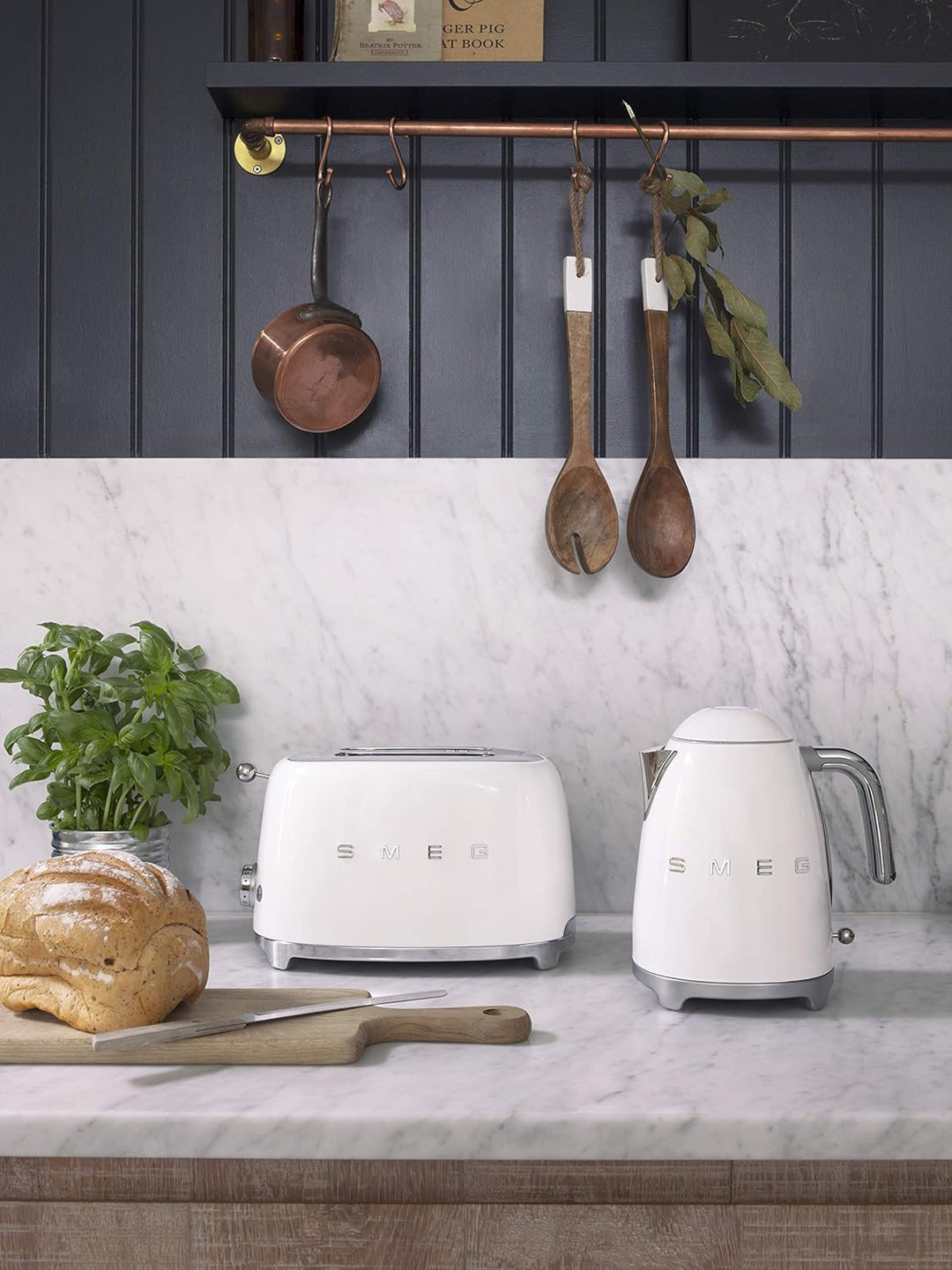 Smeg Toaster TSF01WHEU weiss, Kunststoff, 1 Liter