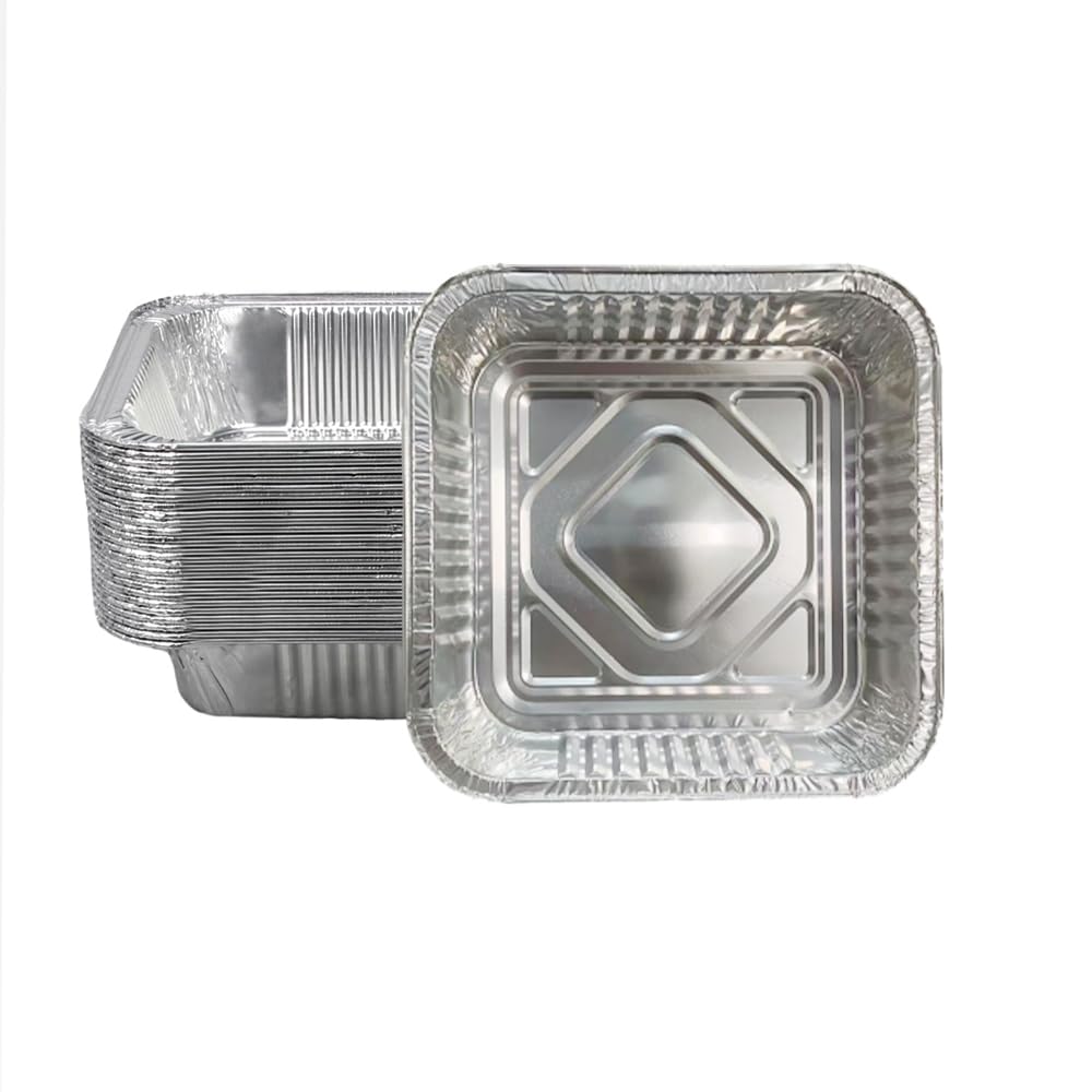 Antihaftbeschichtete Einweg-Luftfritteuse, Aluminiumfolie, quadratisch, 50 Stück, öldichte Aluminium