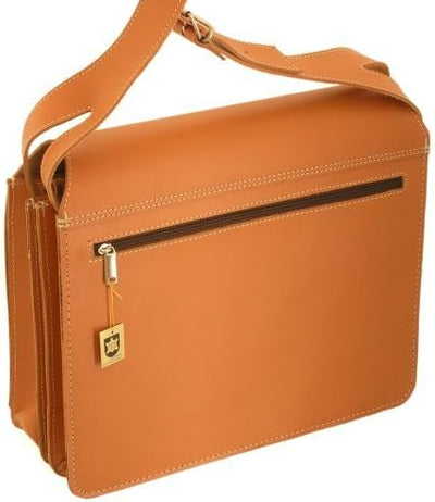 Grosse Aktentasche Lehrertasche Grösse XL aus Leder, für Damen und Herren, Jahn-Tasche 675 Cognac, C