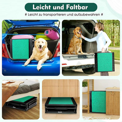 170cm Hunderampe,Hunderampe Auto Klappbar mit Rutschfester Teppichoberfläche,Hundetreppe Auto für SU