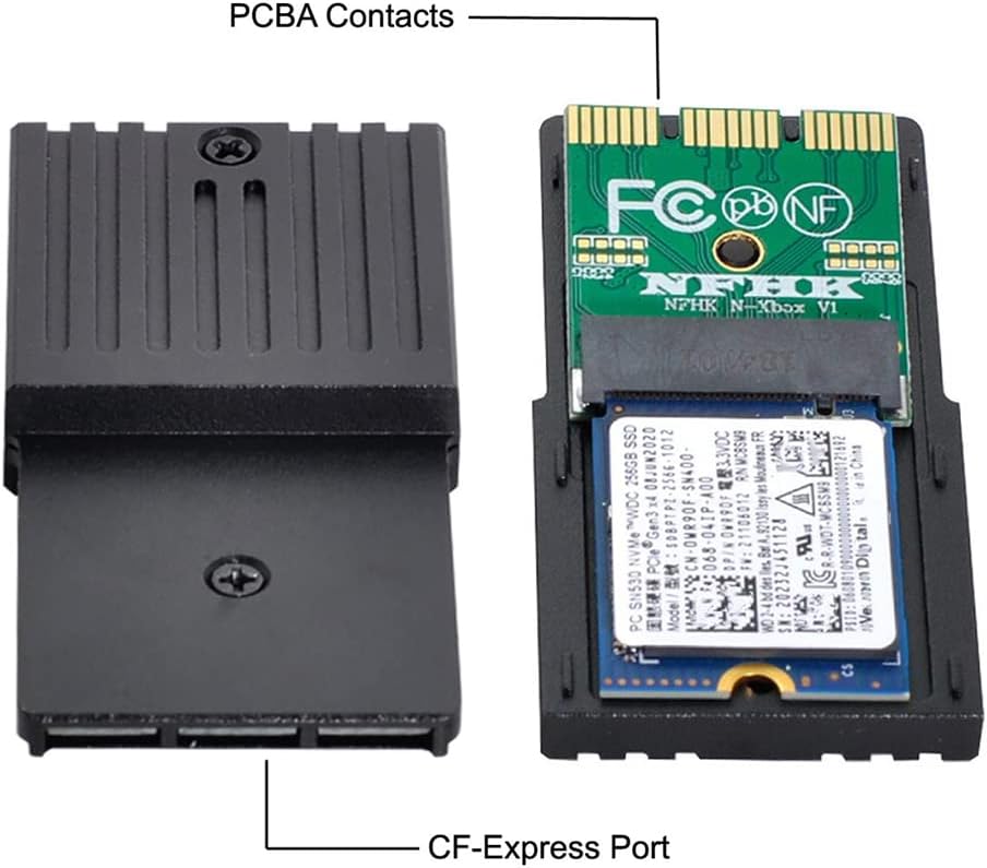 NFHK CF-Express Type-B to M.2 NVMe 2230 M-Key Adapter CFE for Xbox Series X&S CH SN530 SSD PCIe4.0 E
