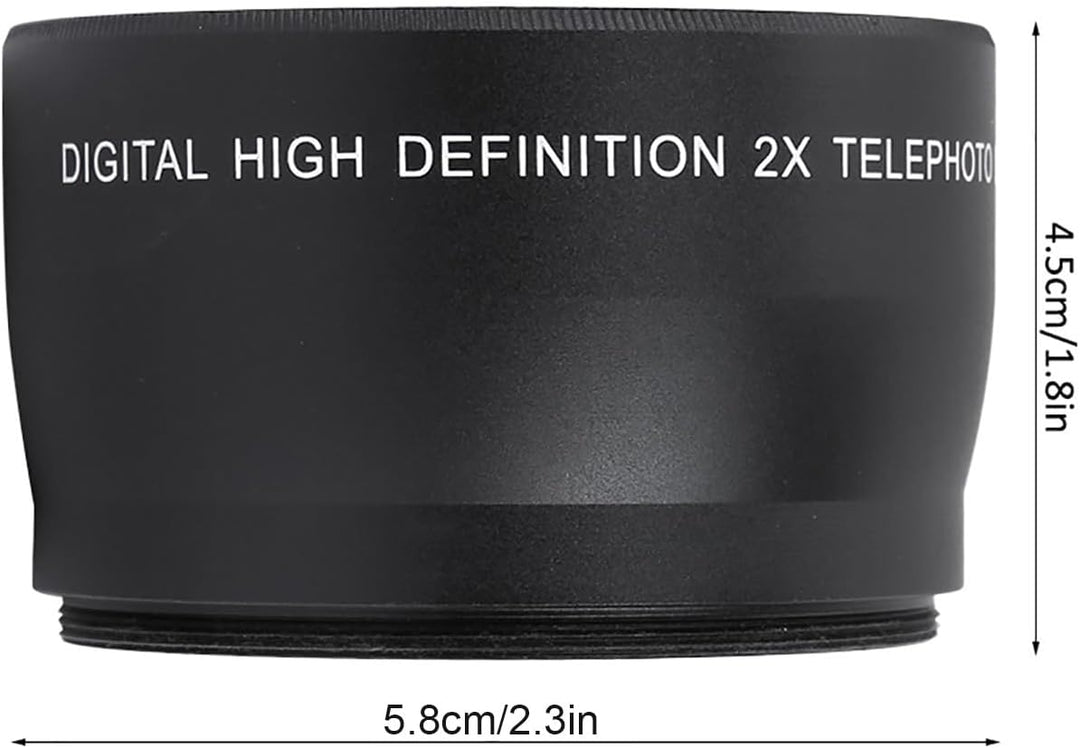 Teleobjektiv 58 Mm 2-fache Vergrösserung Universal-Telekonverter Teleobjektiv für Kamerazubehör