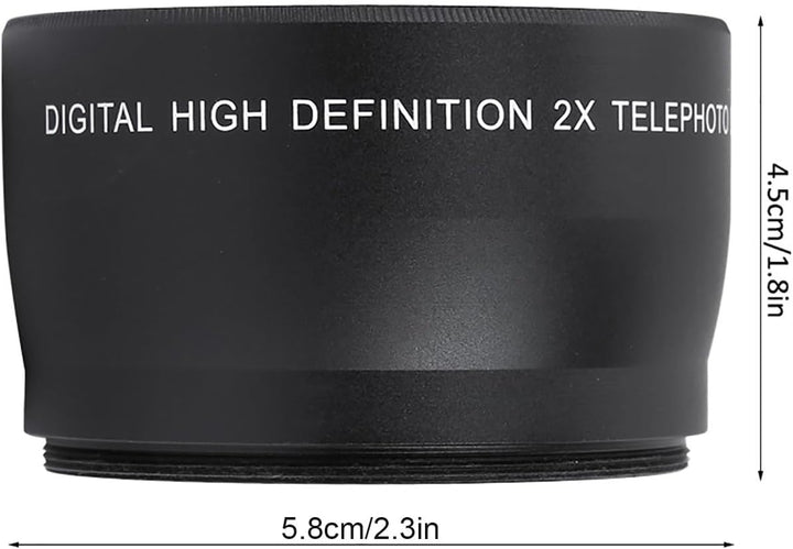 Teleobjektiv 58 Mm 2-fache Vergrösserung Universal-Telekonverter Teleobjektiv für Kamerazubehör