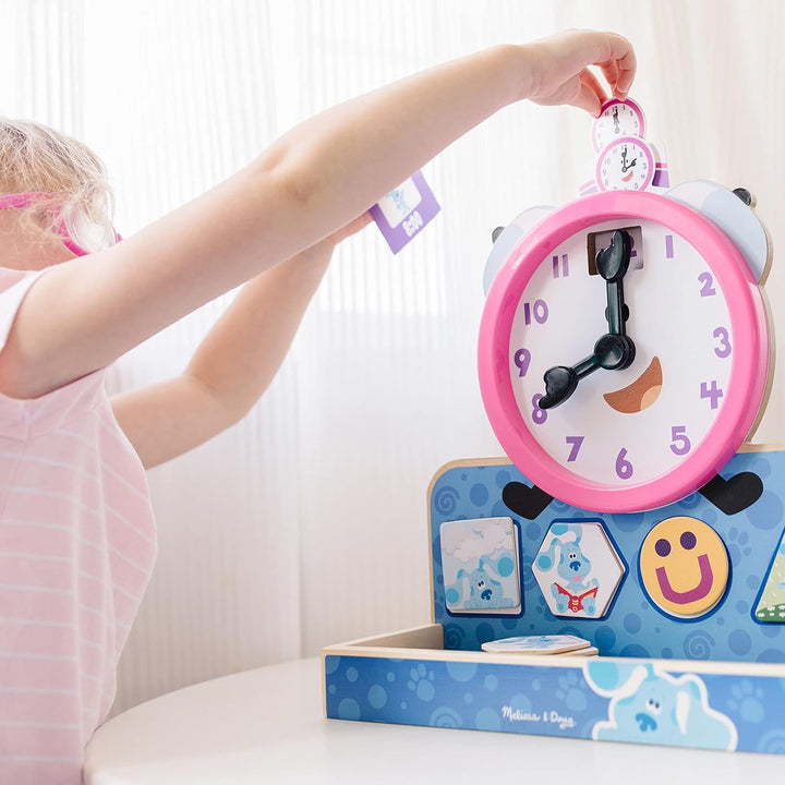 Melissa & Doug 33014 Blue's Clues & You Tickety Tock Wanduhr aus Holz, Mehrfarbig