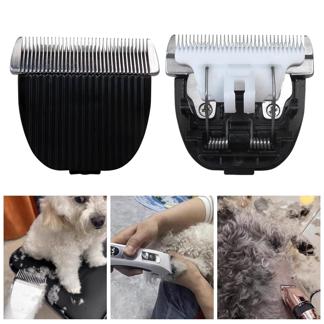 2er-Pack Ersatzklingen für Hunde-Schermaschine für Oneisall, geräuscharm, kabellos, elektrisch, leis