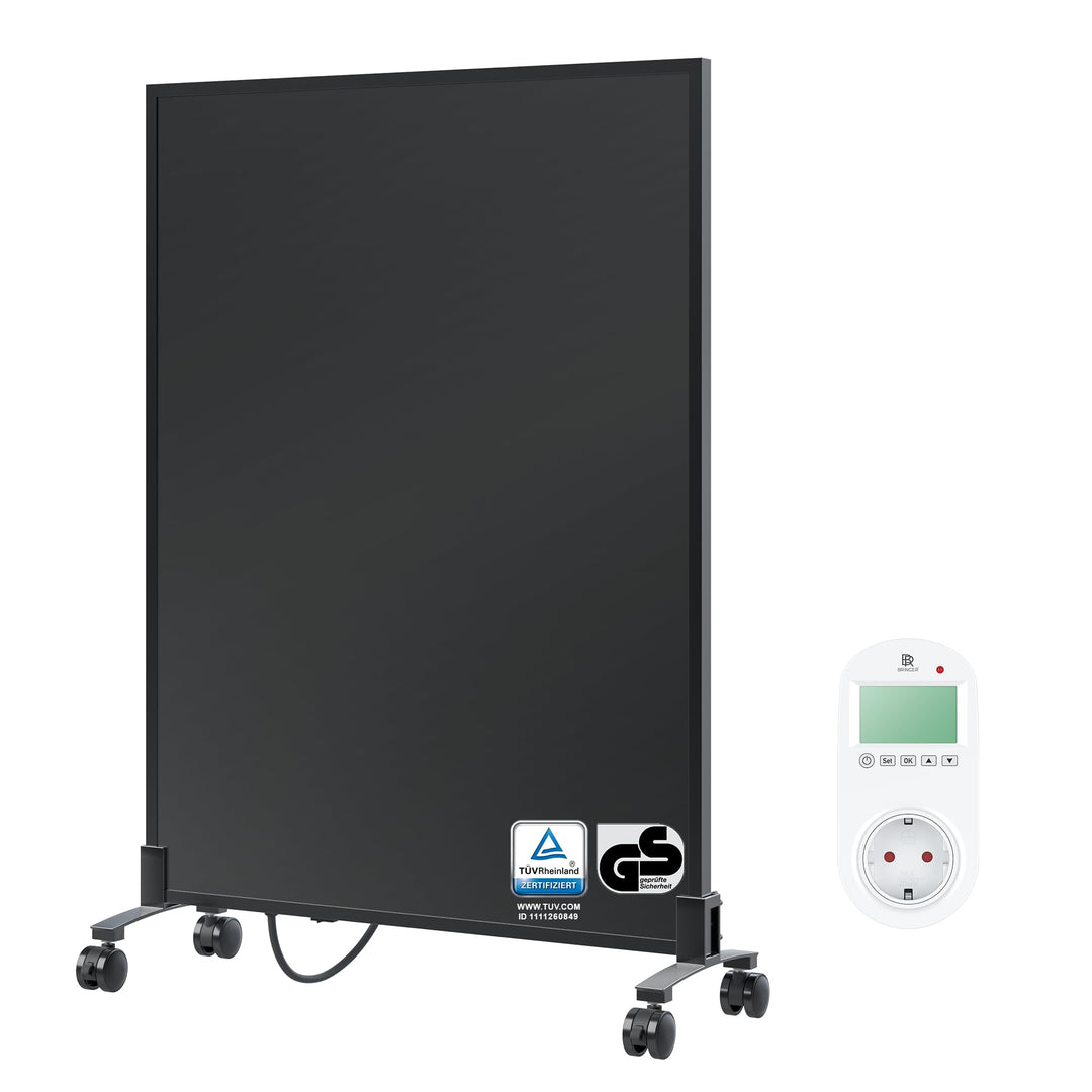 BR Bringer Infrarotheizung Standgerät - 450 Watt - Energiesparend - Mobile Elektroheizung mit Standf
