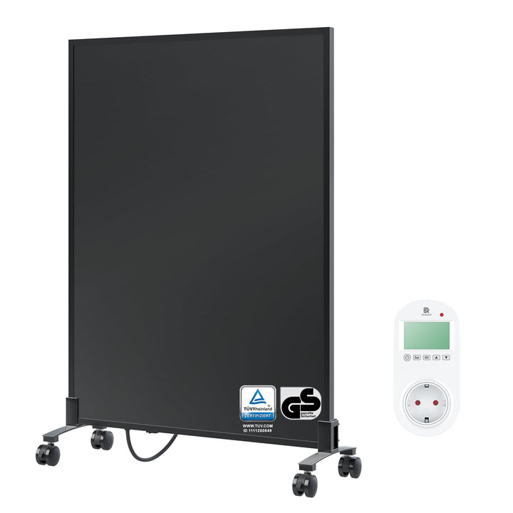 BR Bringer Infrarotheizung Standgerät - 450 Watt - Energiesparend - Mobile Elektroheizung mit Standf