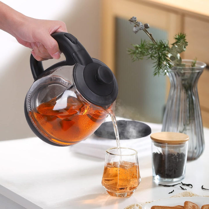 Taylor Swoden Wasserkocher Klein,1 Liter Wasserkocher Glas Led, 2200W Electric Kettle, Warmhaltefunk