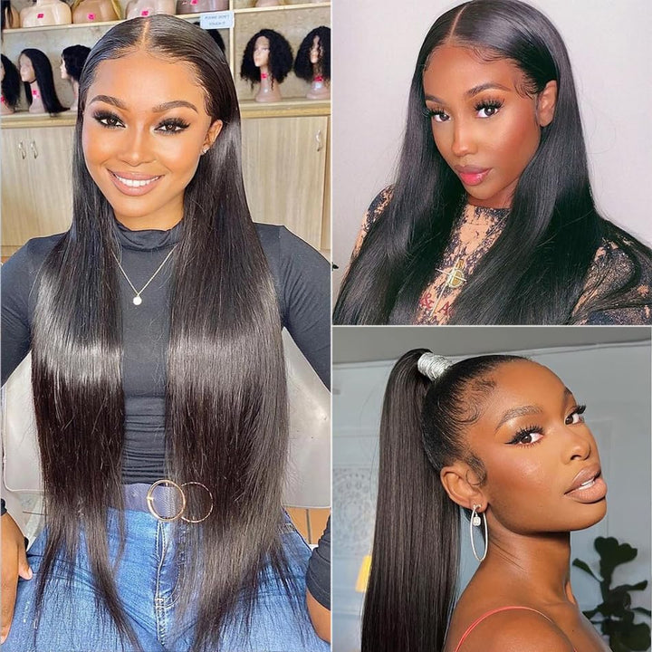 RICHAIR Straight Human Hair Bundles, 2 Bundles, 12 Inches (30.48 cm), 50g/Bundle(100g Total), Brazil