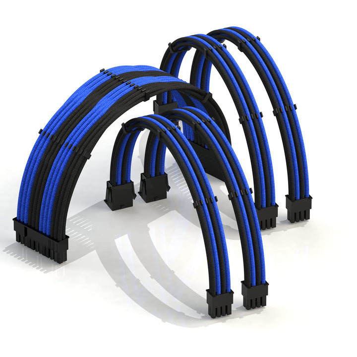 LINKUP - 50cm Superweiche und Flexible Netzteilkabel mit Verlängerungshülsen Custom Mod GPU PC Geflo