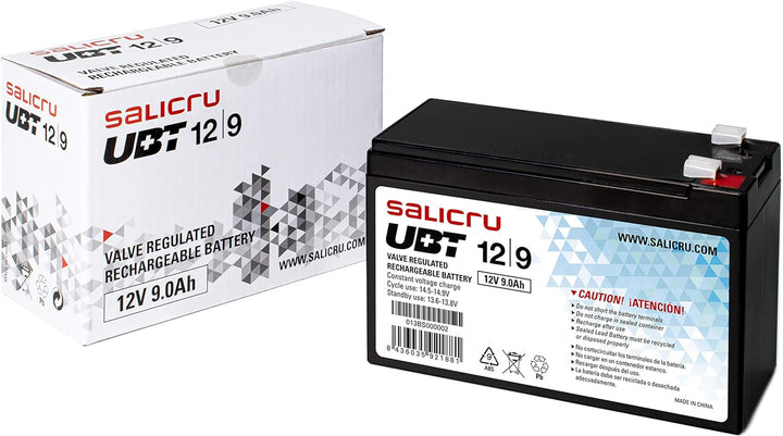 Salicru UBT 12Volt/9Ah - AGM Wiederaufladbare Batterie 013BS000002 UBT 12/9, UBT 12/9