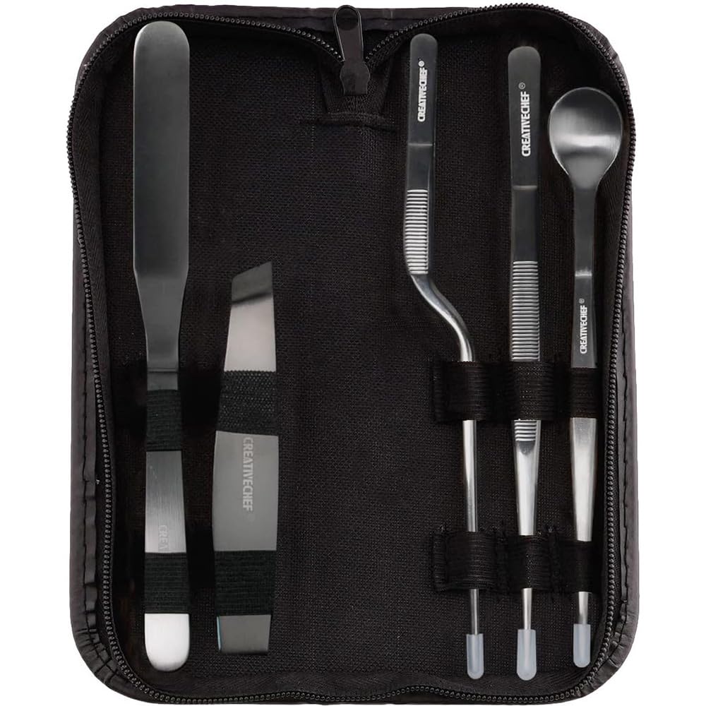 CREATIVECHEF Satz von 10 Küchenzangen Chef Plating Tools Culinary Kit, Präzisionszangen Spezialität
