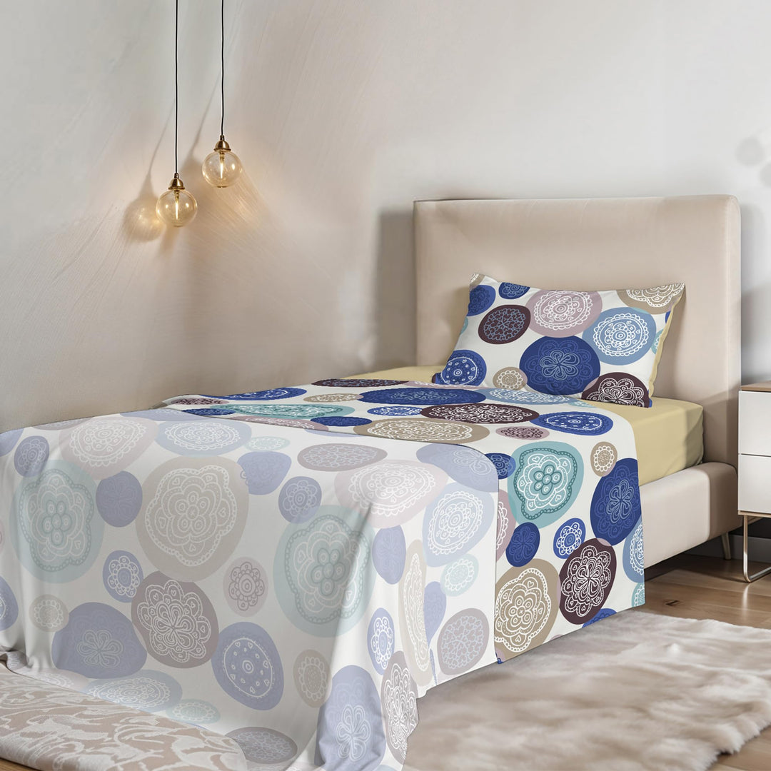 Fantasy Murrine Italian Bed Linen Bettwäsche, Kleine doppelte, Mikrofaser Murrine Kleine doppelte, M