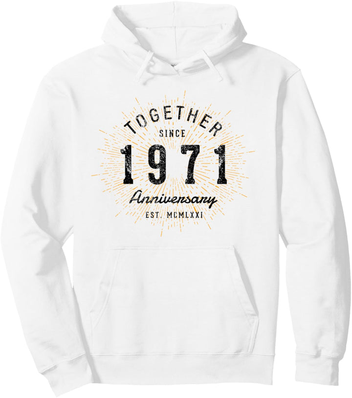 Zusammen seit 1971 Jahrestag Pullover Hoodie