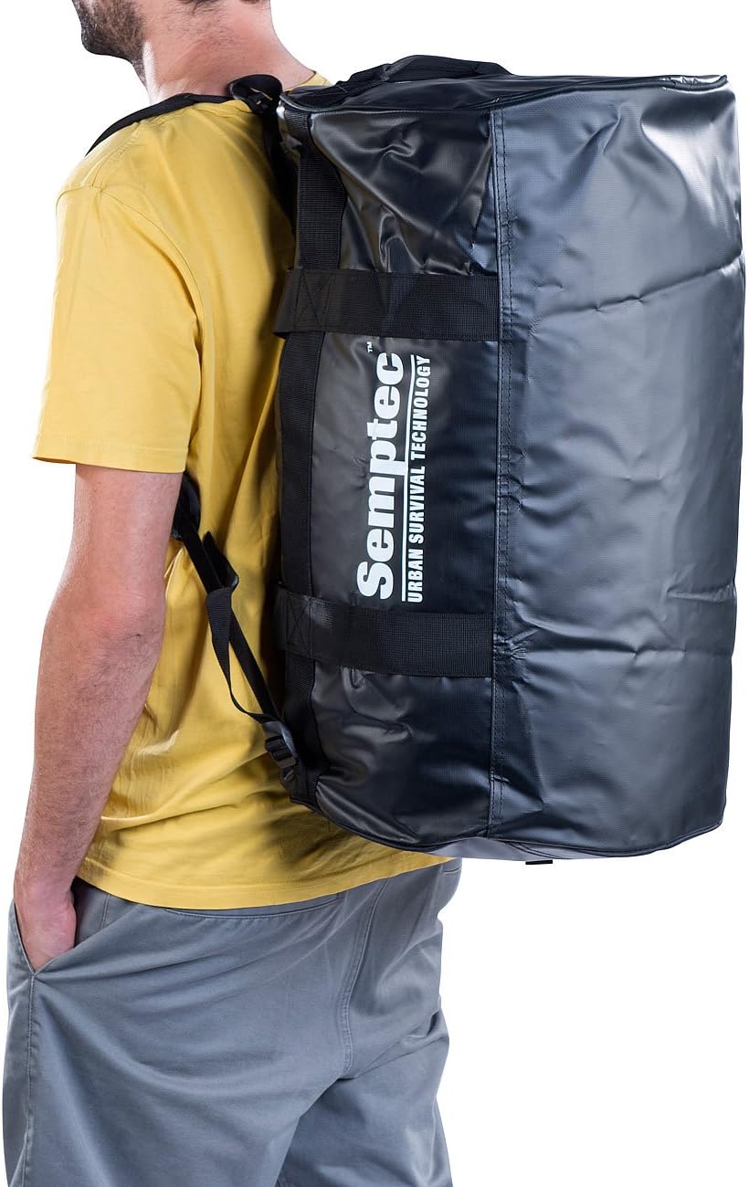 Semptec Urban Survival Technology Rucksackreisetasche: 2in1-Rucksack-Reisetasche aus reissfester Lkw