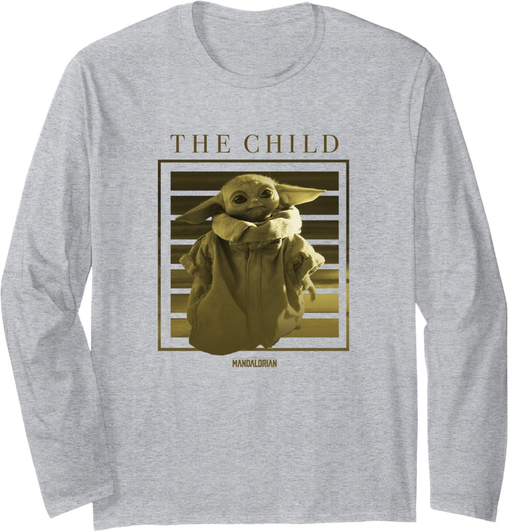 Star Wars The Mandalorian The Child Lined Portrait Poster Langarmshirt