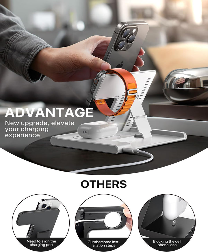 EXW Induktive Ladestation,Wireless Charger für Apple Watch Ladestation,Apple Ladestation Kompatibel