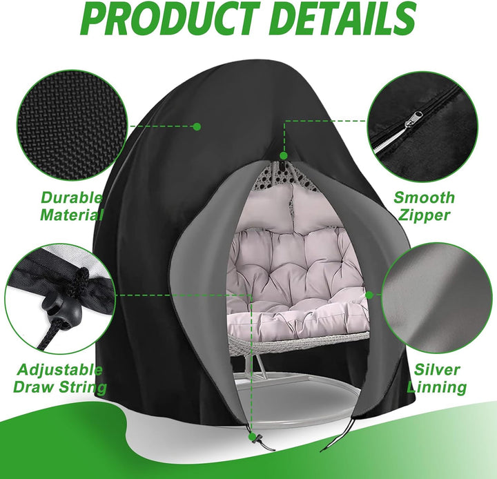 Hängesessel Abdeckung Hängestuhl Schutzhülle Ei-Stuhlbezug 210D | Outdoor Egg Chair Cover Wasserdich