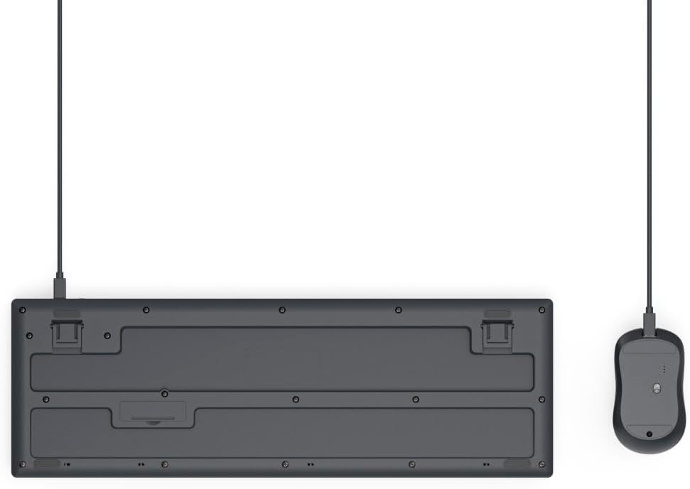 Hama Tastatur Maus Set CKM-200 (USB Tastatur, USB Maus, ergonomisches Tippgefühl, leise Tasten, Kabe