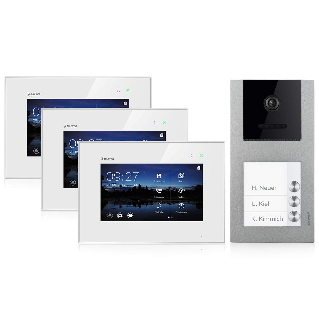 Balter EVO Video Türsprechanlage ✓ Touchscreen 7 Zoll Monitor ✓ Smartphone App ✓ 2-Draht Bus ✓ Aufpu