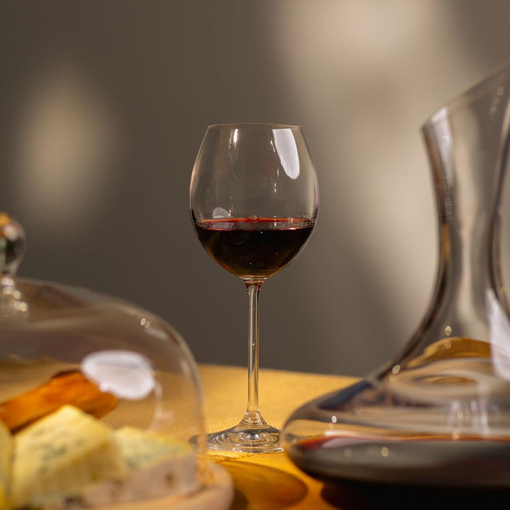 Krosno Rot-Weingläser | Set von 6 | 350 ML | Venezia Kollektion | Perfekt für Zuhause, Restaurants u