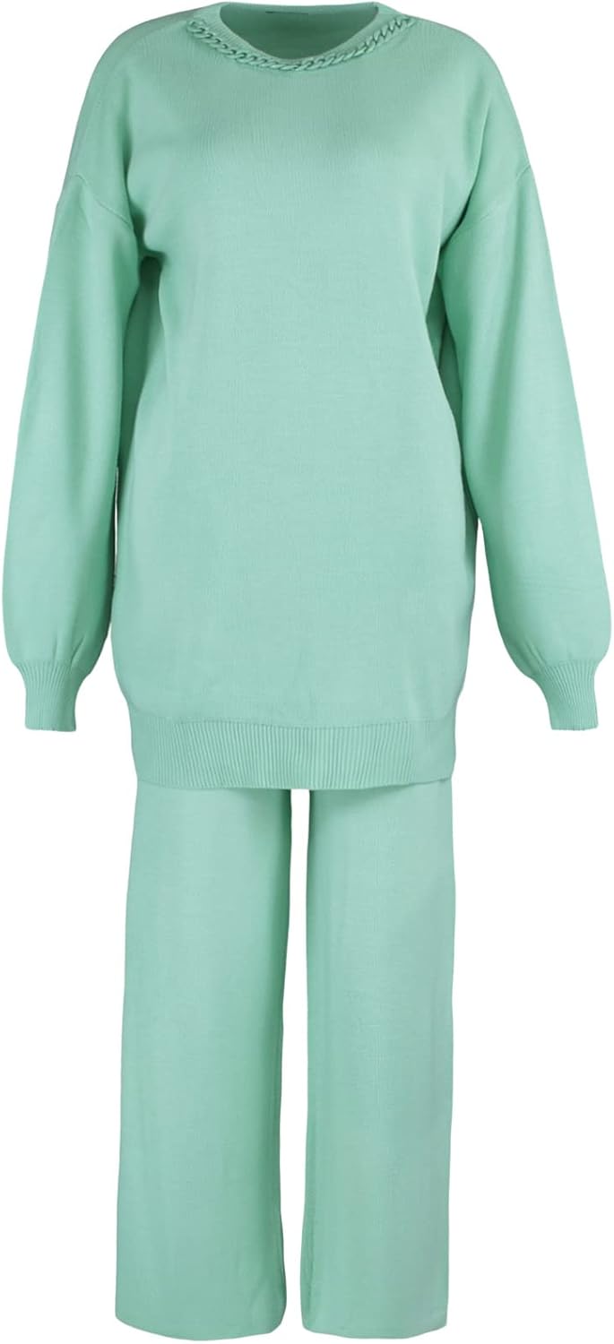 TRENDYOL Damen Sets, Flach, Gewebt, Bescheidene Ober-und Unterteile Aufeinander abgestimmtes Outfit
