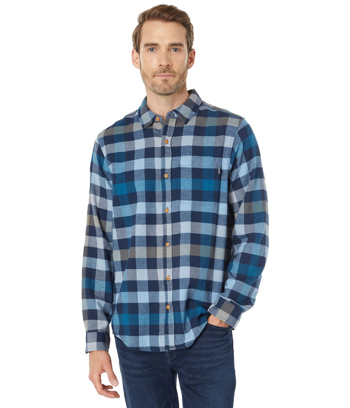Hurley Herren Portland Flannel Long Sleeve T-Shirt L Light Army, L Light Army