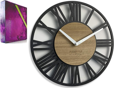 FLEXISTYLE EKO wanduhr ohne tickgeräusche LOFT Piccolo 30cm, Wohnzimmer, Schlafzimmer, in EU hergest