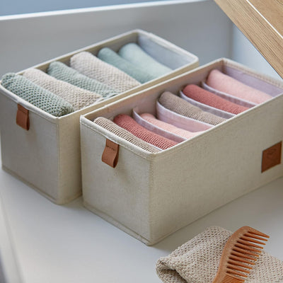 LOVE IT STORE IT Premium Schrank Organizer 2-teilig - Schubladen Ordnungssystem aus Stoff - Verstärk