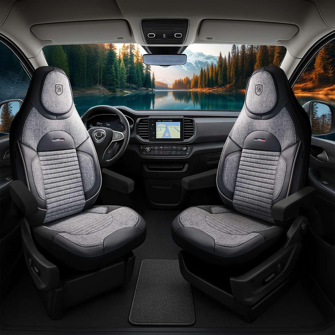 Wohnmobil Sitzbezüge kompatibel mit FIAT Ducato, Citroën Jumper, Peugeot Boxer - Schonbezüge Set aus