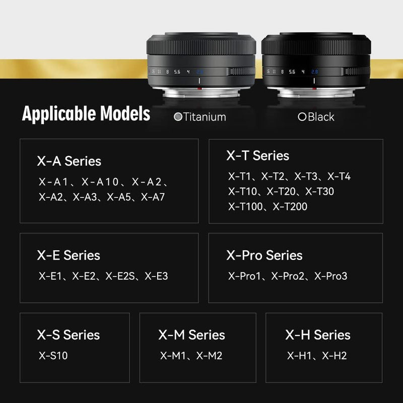 TTARTISAN 27mm F2.8 Autofokus APS-C Kameraobjektiv, Metall, geringes Gewicht, tragbare Kameraobjekti