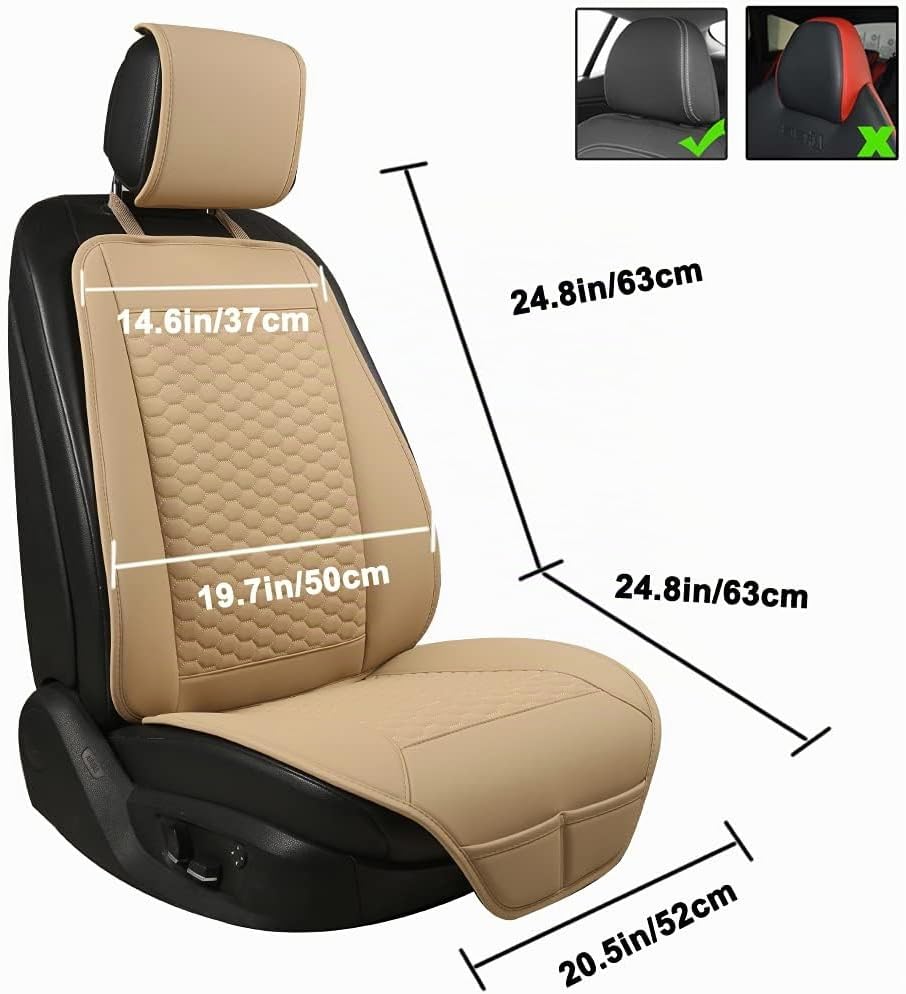 Black Panther Sitzauflage Auto, PU-Leder Autositzbezüge Vordersitze, mit Kopfstützenabdeckung, Fit 9